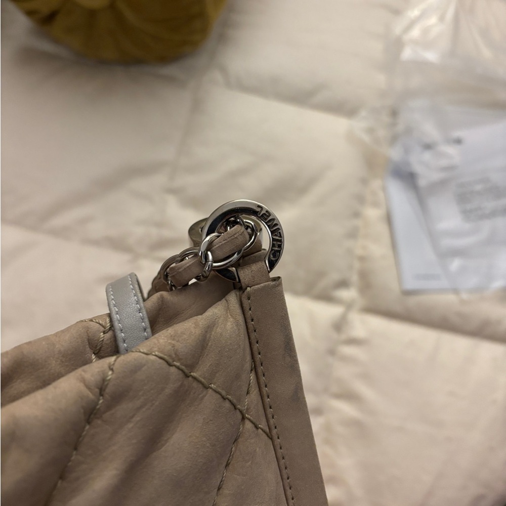 Chanel Taupe Quilted Shoulder Bag - Picture 7 of 15